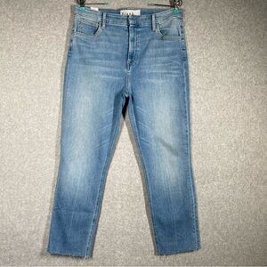 Frank & Eileen Jeans Womens 31 Blue Mid Rise Slim Straight Leg Derry 24" Inseam